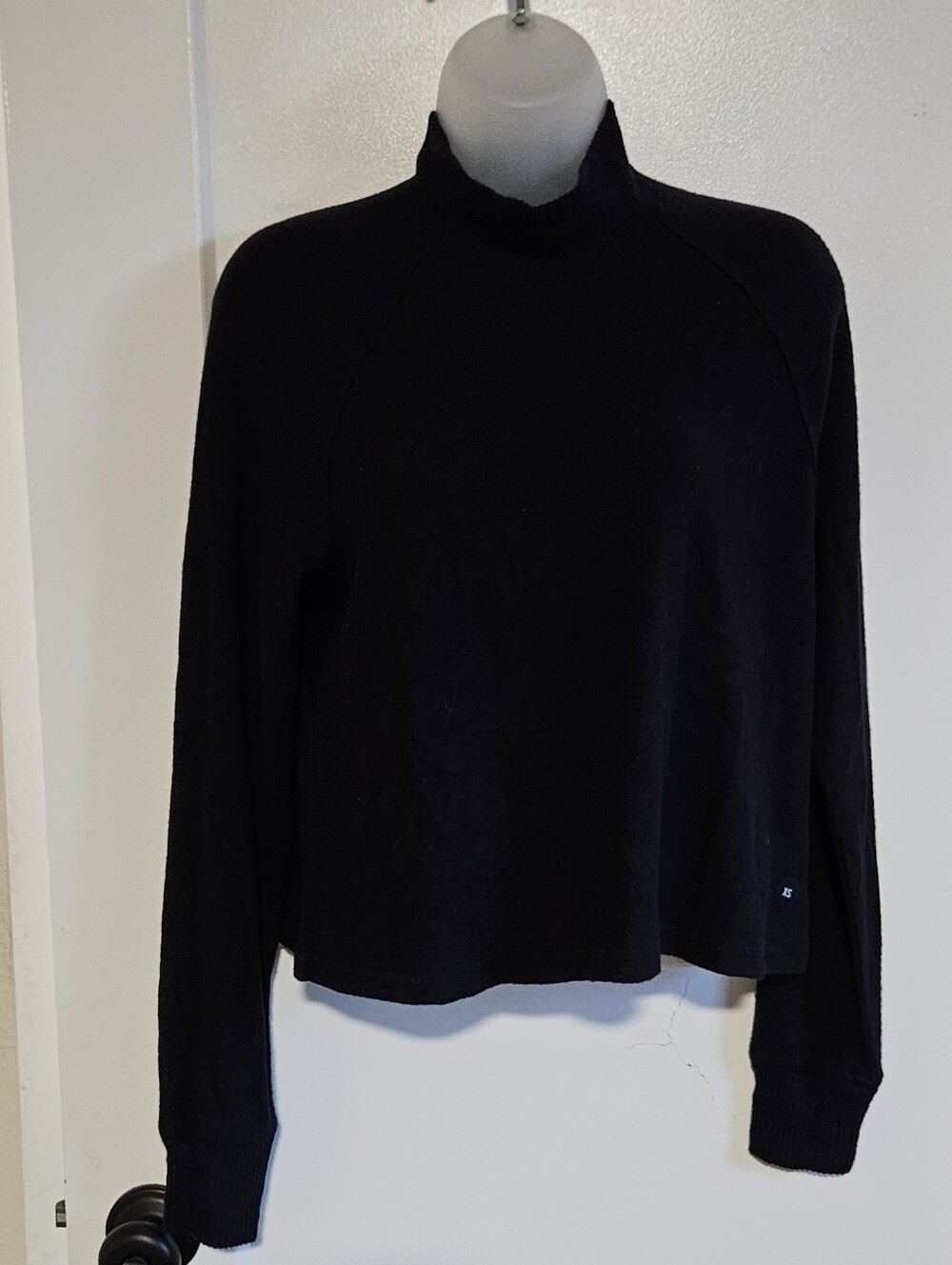 Abercrombie & Fitch Super Soft Mock Neck Sweater Navy XS